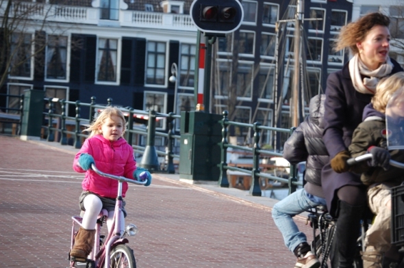 Amsterdam cycle chic girl by Joni