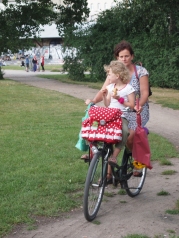 Cycling together in the park